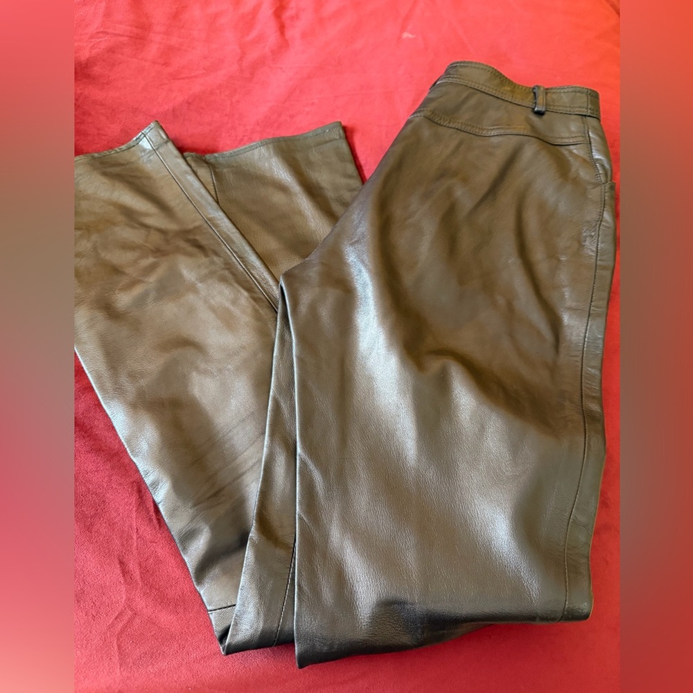 Danier Black Leather Trousers